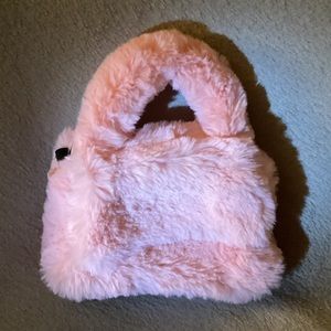 Pink fluffy purse